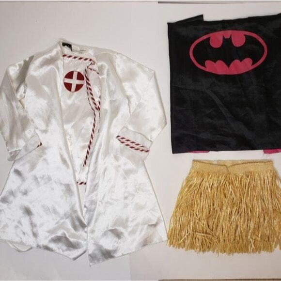 Halloween play dress up costumes lot cape, grass skirt, nurse doctor outfit - Picture 3 of 6